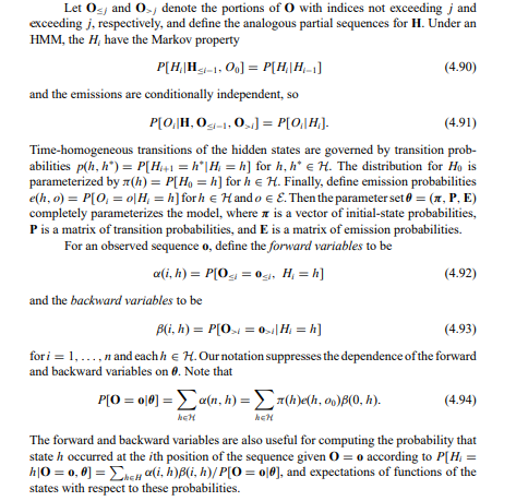 A hidden Markov model (HMM) can be used to describe the joint probability of a sequence of...-1