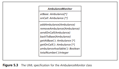 Consider a system to monitor ambulances allocated to a hospital. All ambulances will either be at...