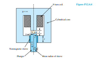 A solenoid of cylindrical geometry is shown in Figure P12.4.4. (a) If the exciting coil carries a...