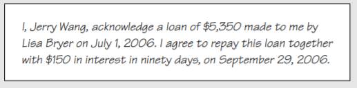 For each of the following promissory notes or situations, identify the loan’s (a) date, (b) face...-1