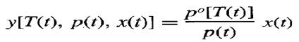 Raoult’s law gives the vapor mole fraction y(t) at equilibrium as a function of the temperature,...