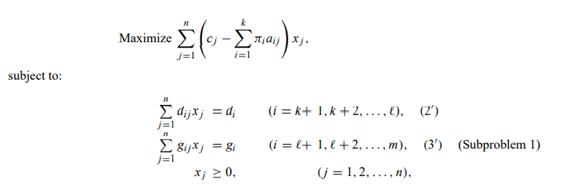 Consider a ‘‘nested decomposition’’ as applied to the problem Let (1) be the constraints of the...-2