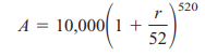 COMPOUND INTEREST If $10,000 is invested at an annual rate r (expressed as a decimal) compounded...