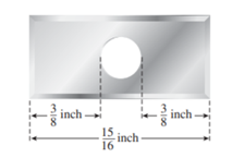 CABINET INSTALLATION Find the diameter of the hole in the mounting bracket pictured below.