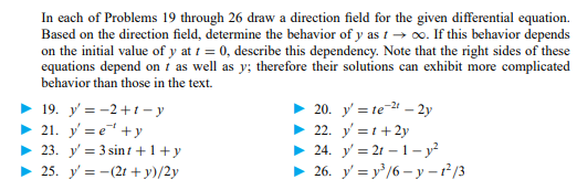 Q1: In each of Problems 1 through 6 determine the order of the given differential equation; also...-12