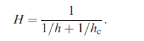 In quantitative models of human thermal regulation, the convective heat transfer coefficient (h)...