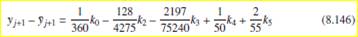 The Runge–Kutta–Fehlberg method (RK5), with local error O ( h 6), follows the steps: The reason this...-2