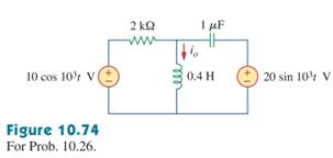 Use mesh analysis to find current 4, in the circuit of Fig. 10.74. 1 answer below » Use mesh...