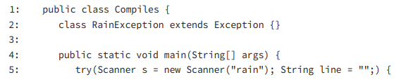 How many compilation issues are in the following code? A. 0 B. 1 C. 2 D. 3 E. 4 F. 5-1