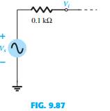 Repeat the analysis of problem 15 for the network of Fig. 9.83with the addition of a source...-1