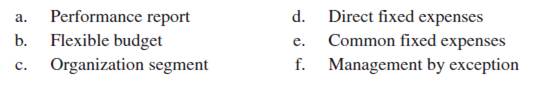 Matching Following are a number of key terms and concepts introduced in the chapter, along with a...-1