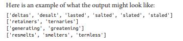 Write a program that reads a word list from a file (see “Reading Word Lists” (page 97)) and prints...