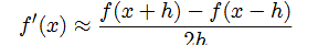 The formula can be used to find an approximate derivative of a mathematical function f (x) if h is...