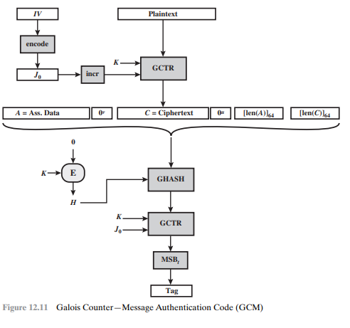 Draw a figure similar to Figure 12.11 that shows authenticated decryption. Figure 12.11