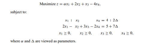 Consider the linear program: a) Form two new constraints as (1 , ) = (1) + (2) and (2 , ) = -2(1) +...