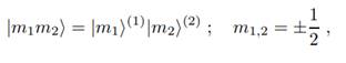 Starting point is a system of two spin-1/2 particles. The transposition operator P12 is defined by...-1