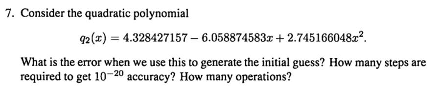 Repeat Problem 7, this time with the polynomial-2