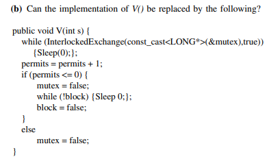 The InterlockedExchange function was described in Section 2.3. It has two parameters and behaves...-3