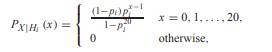 A wireless pressure sensor (buried in the ground) reports a discrete random variable X with range SX...