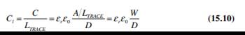 Using Eq. (15.10), calculate the parasitic capacitance of an 11.5-in.-long, 15-mil-wide stripline...-2