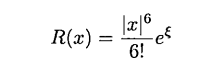 Given that for x € [—1,1], where ? is between x and 0, find an upper bound for |i?|, valid for all x...