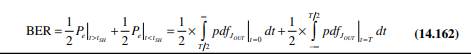 Repeat the development of the BER expression shown in Eq. (14.162) for a sinusoidal jitter tolerance...-1