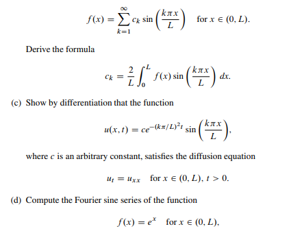 So far we have only considered the method of separation of variables for the diffusion equation on...-2