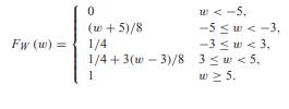 The CDF of random variable W is (a) What is P[W = 4]? (b) What is P[-2 (c) What is P[W > 0]? (d)...