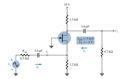 For The Common-gate Configuration Of Fig. 92: A. Determine AvNL , Zi ...