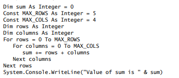 In this exercise, you use what you have learned about nesting loops. Study the following code, and...