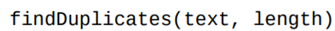 Write a function that locates all pairs of identical substrings with the given length anywhere in...-1