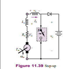 The circuit of Figure 11.39 is used to provide regenerative braking in a traction motor. The motor...