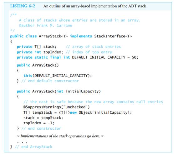 Suppose that the ADT stack included a void method remove(n) that removes the topmost n entries from...-3