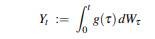 Let W t be a standard Wiener process, and put for some function g(t). (a) Evaluate P(t) : = E[Y 2 t...-1