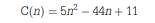 The cost of manufacturing n units (where n is an integer) of a particular product at a factory is...-1