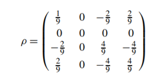 What test on a density operator, ?, tells you whether the state is pure or mixed? According to this...