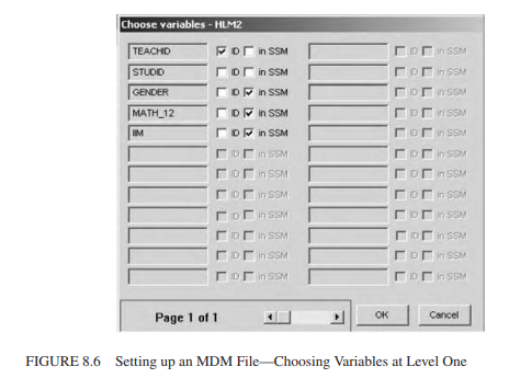 Click on CHOOSE VARIABLES and select the level two id (TeachId) that links the level one and two...-1