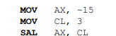 Determine the contents of register AX after execution of the following program segment: