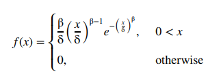 Consider the Weibull distribution a. Find the likelihood function based on a random sample of size...-1