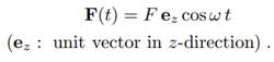 A linear harmonic oscillator of mass m and charge q experiences an alternating electric field:...-1