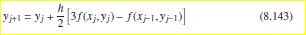 Implement the following (explicit) two-step Adams–Bashforth method : for the Riccati equation, Eq...