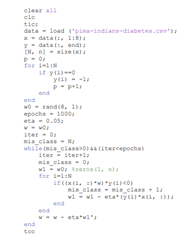 Experiment on the perceptron algorithm. Download the dataset from the following Web site:...