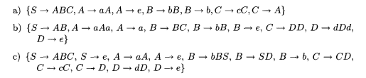 Apply Algorithm 3.7.1 to eliminate all rules of the type H -* e from the following grammars:-1