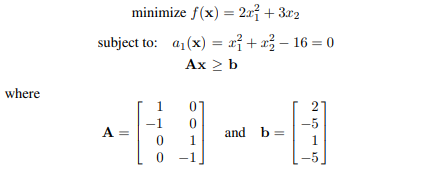 Apply Algorithm 15.4 to the nonconvex problem-1