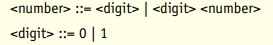 What is the language defined by the following pair of BNF rules? Where have you seen this language...