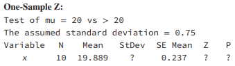 Output from a software package follows: a. Fill in the missing items. What conclusions would you...-1