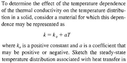 To determine the effect of the temperature dependence of the thermal conductivity on the temperature...