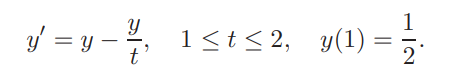 Use Euler’s method with h = 0.1 to approximate the solution of the IVP Use the data points generated...-1