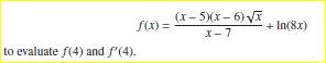 Explicitly show how automatic di ff erentiation works on the following function: