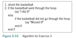 What is wrong with the algorithm shown in Figure 5-33? Write the Visual Basic code for the algorithm...